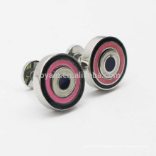 Double Sided Used Novelty Target Enamel Round Cufflinks